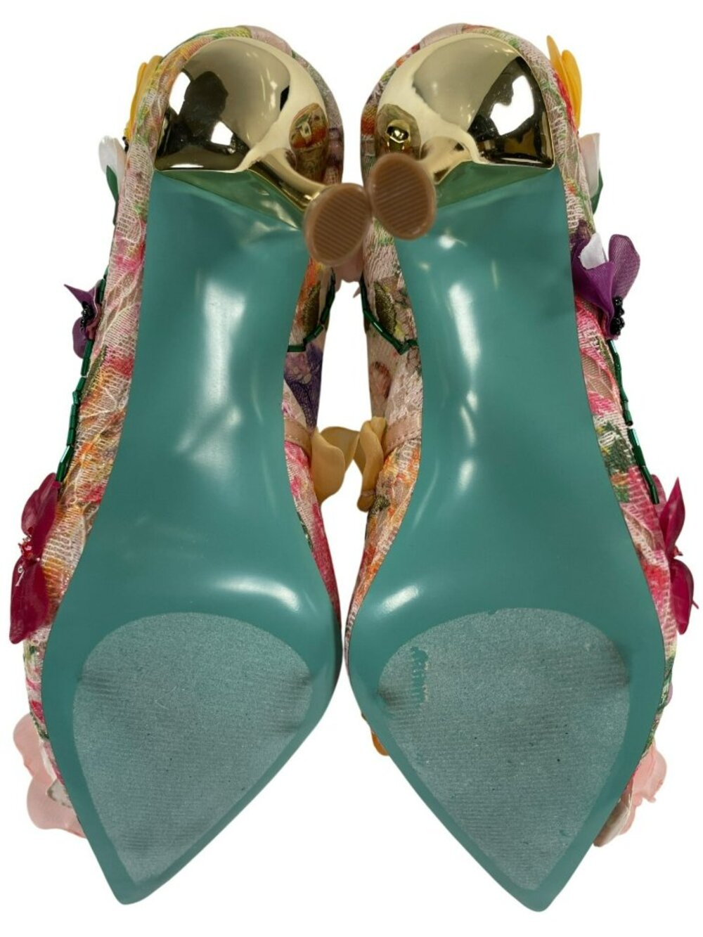 Betsey Johnson SB-Kaley Pump Heels Floral Lace Heels 3D Flower Women's Sz 9 NEW - Picture 8 of 11